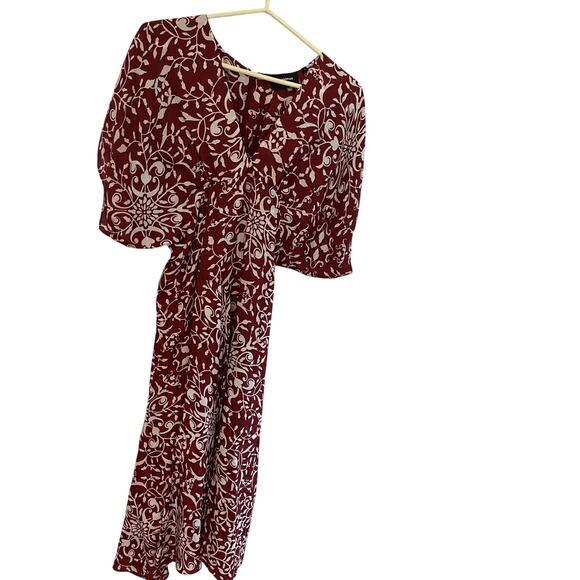 The Kooples Paris Womens 2 SILK Long Dress V Neck Flutter Sleeve Old Money Boho - Picture 1 of 10